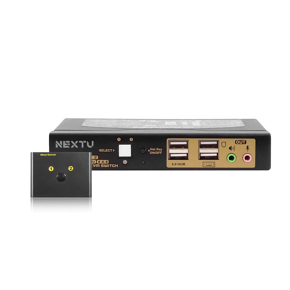 넥스트 NEXT-8002KVM-DP UHD 4K 디스플레이포트 2:1 KVM스위치 영상공유